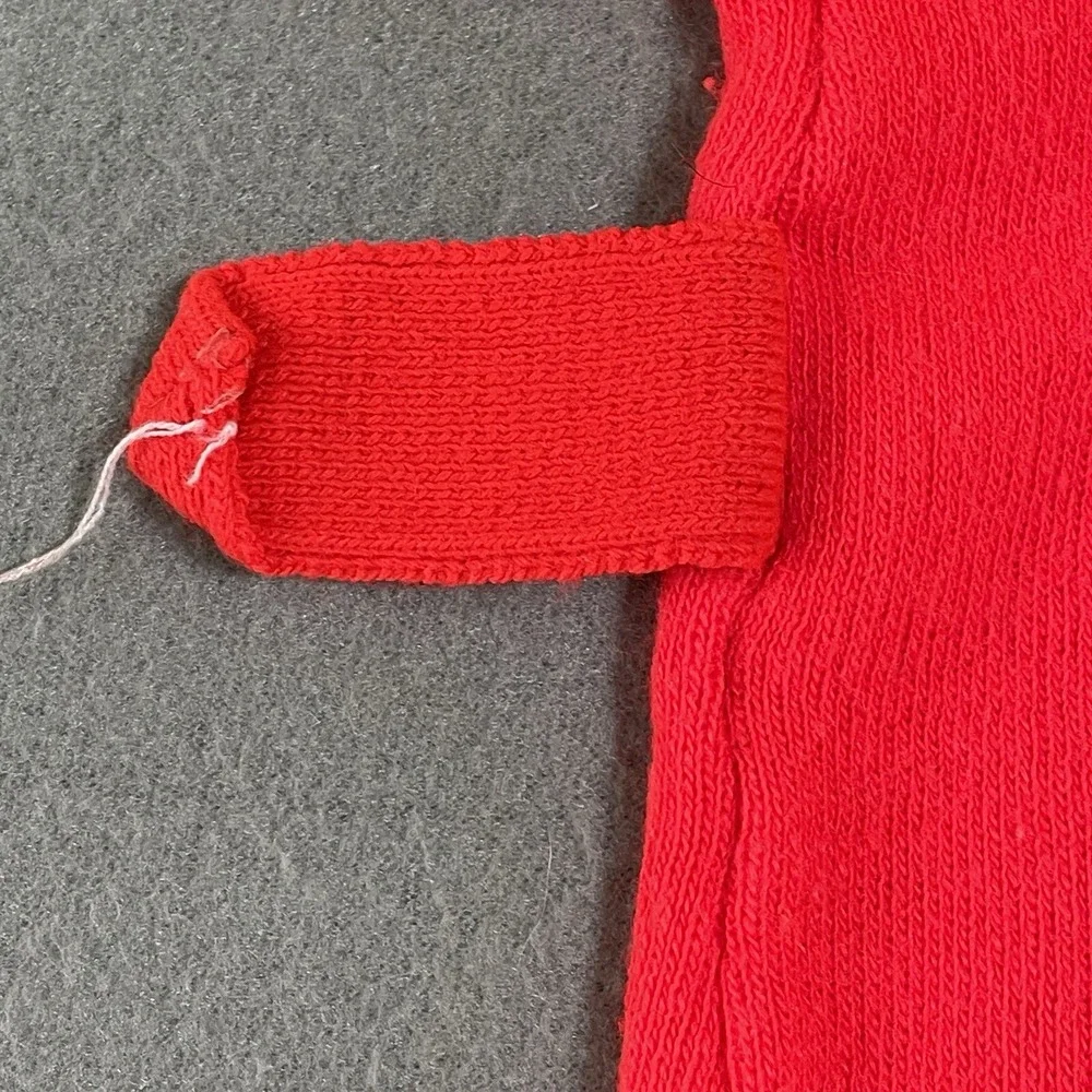 Vtg 70s Handmade One‎ Pc Jumpsuit Soft Spun boy knit 18 month Football Helmet